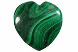 1.6" Polished Malachite Hearts - Photo 2